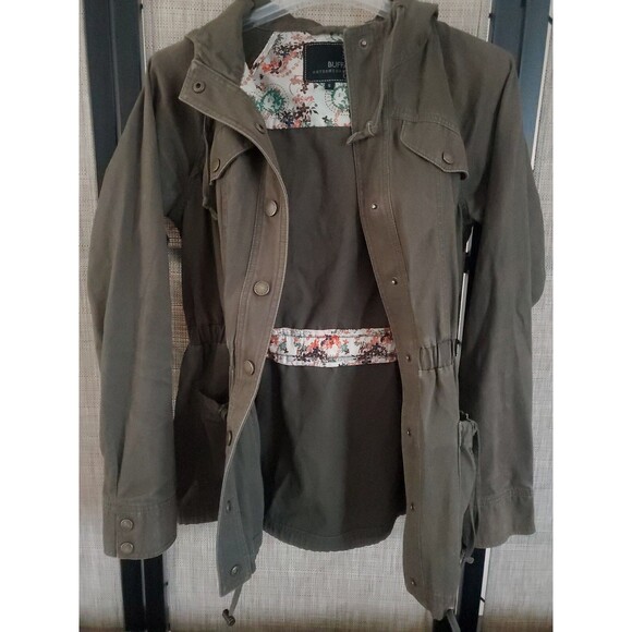 Utility Military Gorpcore Basic Army Green Jacket | Buffalo Outerwear Small - Picture 6 of 9